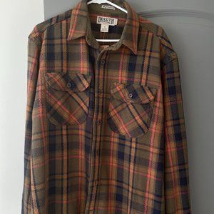 NWT Duluth Trading Co Untucked Woodsy Relaxed Fit Flannel Shirt Mens